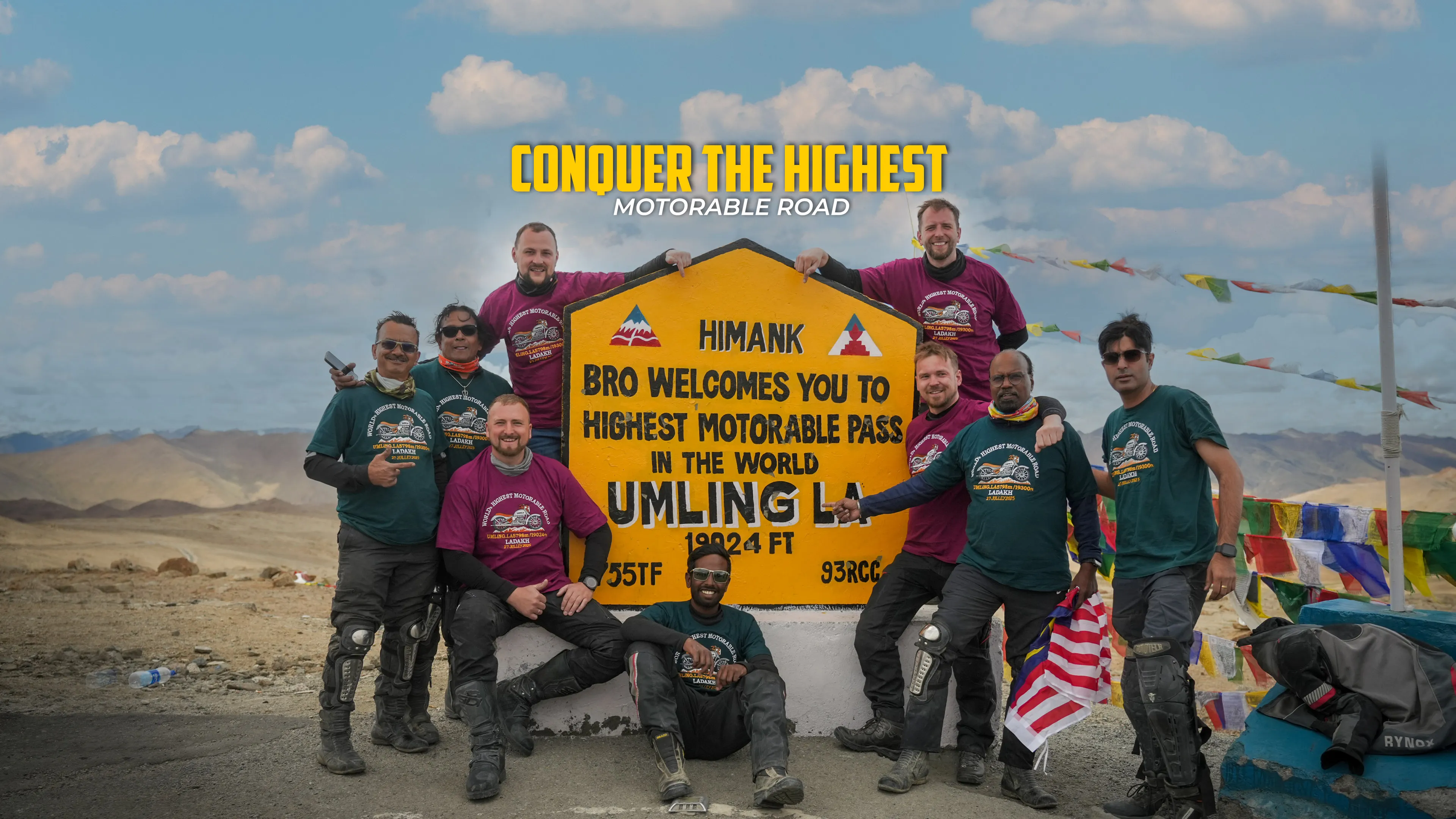 Conquer the highest motorable road, Umling La