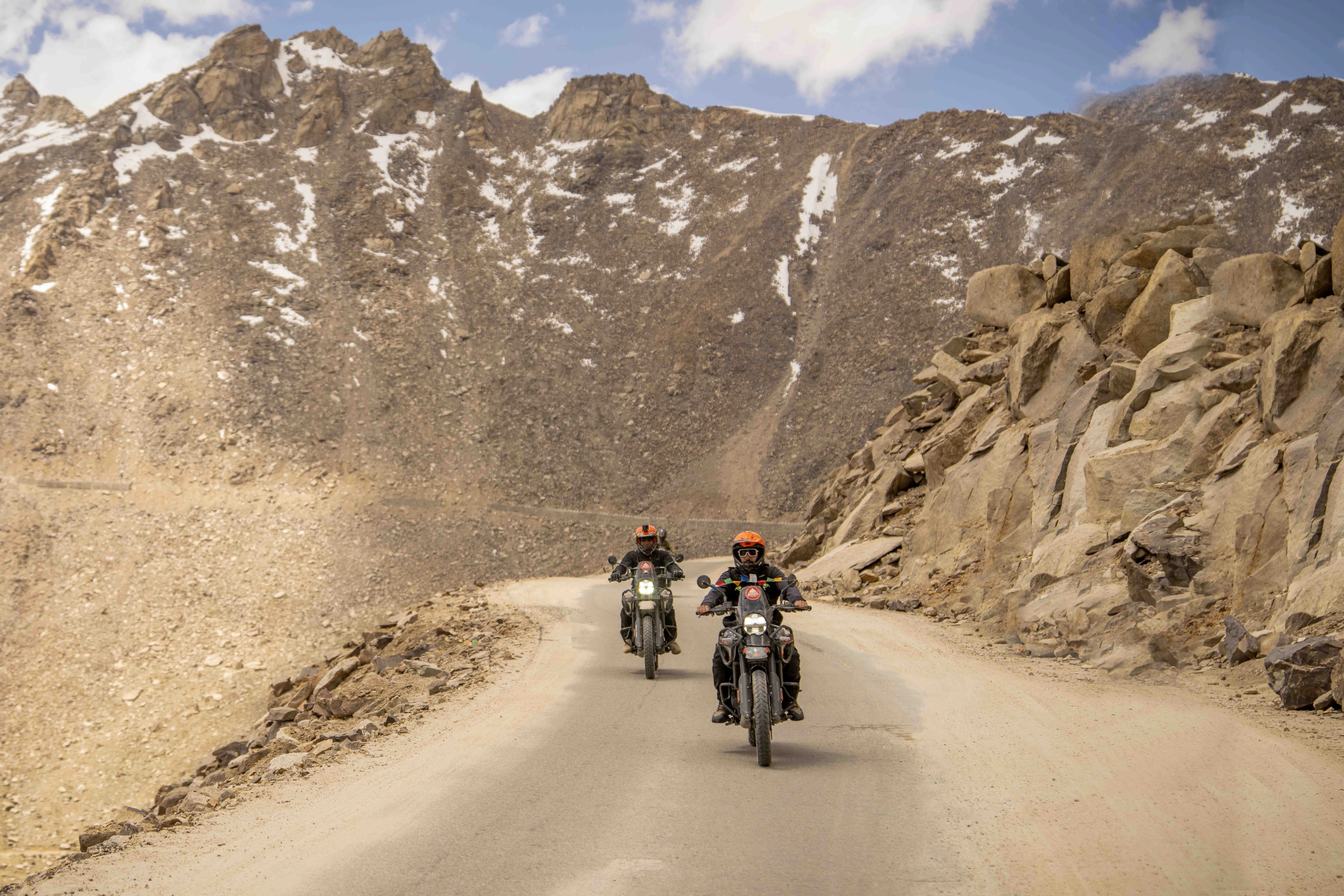 Foreigners Riding in Himalayas