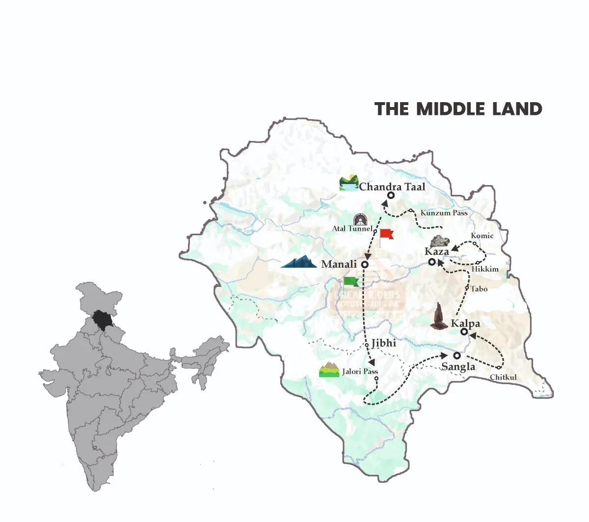 spiti valley road map