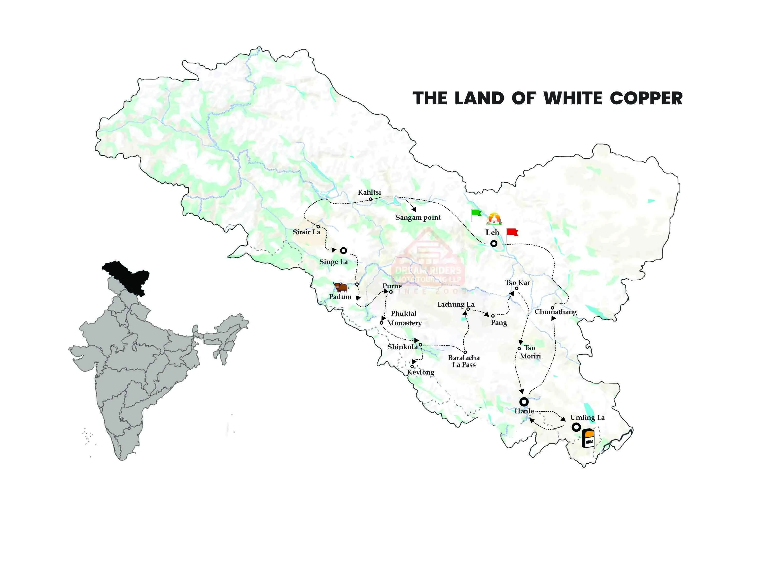 Zanskar valley road map