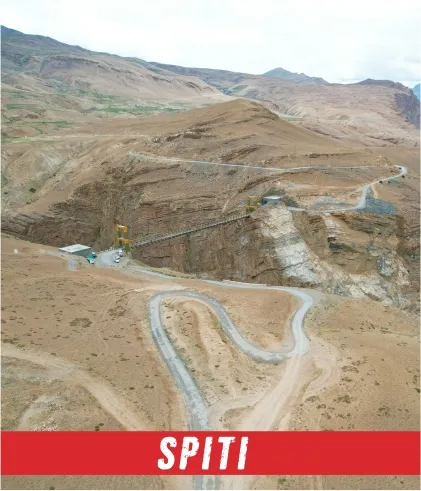 Explore chicham bridge in Spiti valley Motorcycle Tour